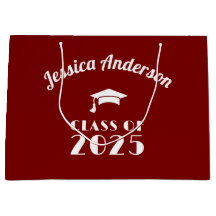 Personlig röd och vit examen