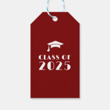 Personlig röd och vit examensfirande 