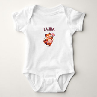 Personlig röd panda med namn t shirt