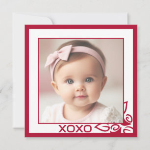 Personlig Röd ros Family Valentine's Day Card
