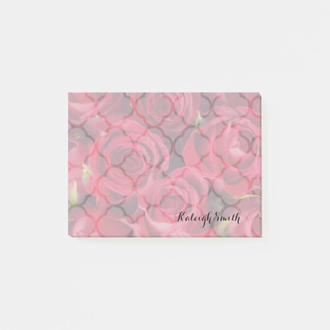 Personlig Röd ros Post IT Notes Post-it Block (Framsida)