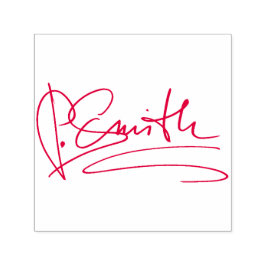 Personlig röd signatur självfärgande stämpel