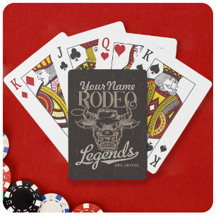 Personlig Rodeo Gammala västern Steer Roping Legen Casinokort