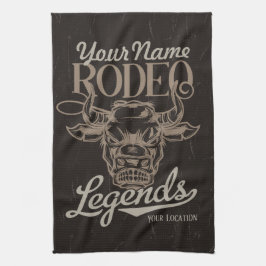 Personlig Rodeo Old West Steer Roping Legender  Kökshandduk