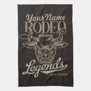 Personlig Rodeo Old West Steer Roping Legender Kökshandduk