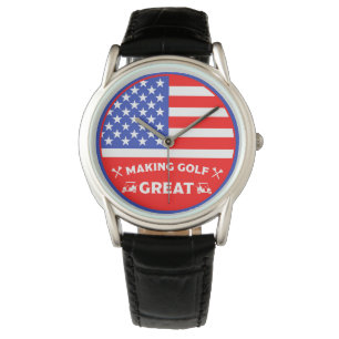 Personlig rolig amerikansk golfspelare armbandsur