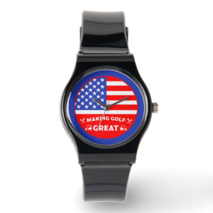 Personlig rolig amerikansk golfspelare armbandsur