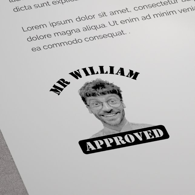 Personlig rolig ansikte lärare godkänd stämpel (Skapare uppladdad)