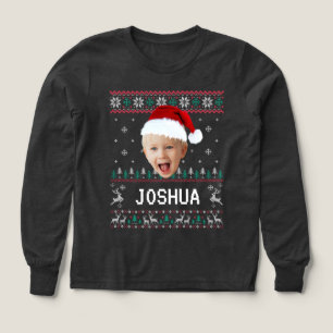 Personlig rolig ansiktsfoto med Santa hatt ful ugl T Shirt