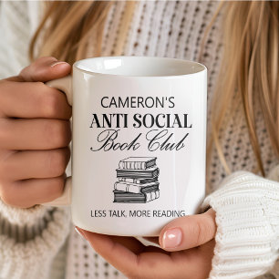 Personlig rolig bokälskare introvert humor kaffemugg