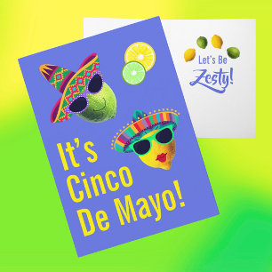 Personlig rolig citron lime Cinco de Mayo Kort