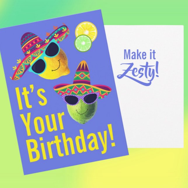 Personlig Rolig Citron Lime  Kort (Personalize the text!)