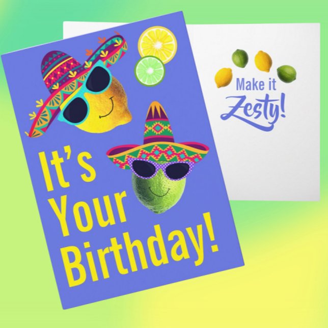 Personlig Rolig Citron Lime  Kort (Cute, fun and silly. 
Personalize it!)