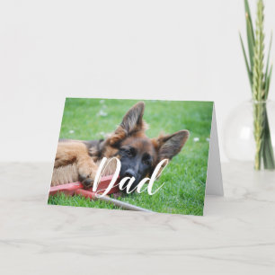Personlig rolig foto för pappan till hunden - Glad Kort