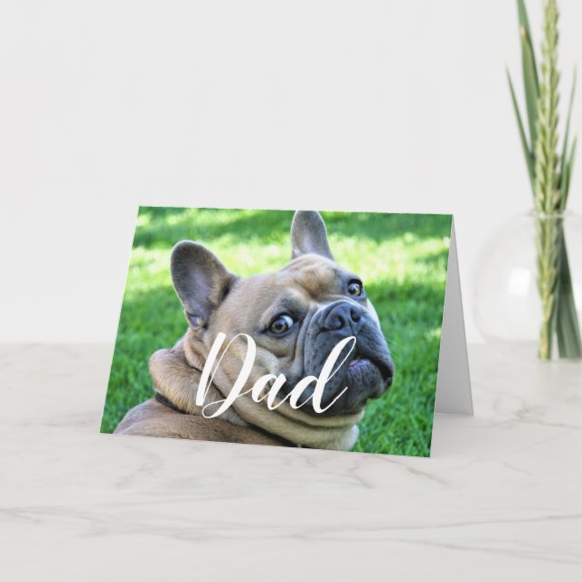 Personlig rolig foto på hundpappa Glad fadersdag Kort (Framsida)