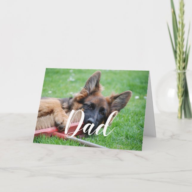 Personlig rolig foto på hundpappa Glad fadersdag Kort (Framsida)