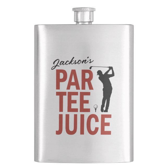 Personlig rolig golf Par Tee Juice Fickplunta (Framsidan)