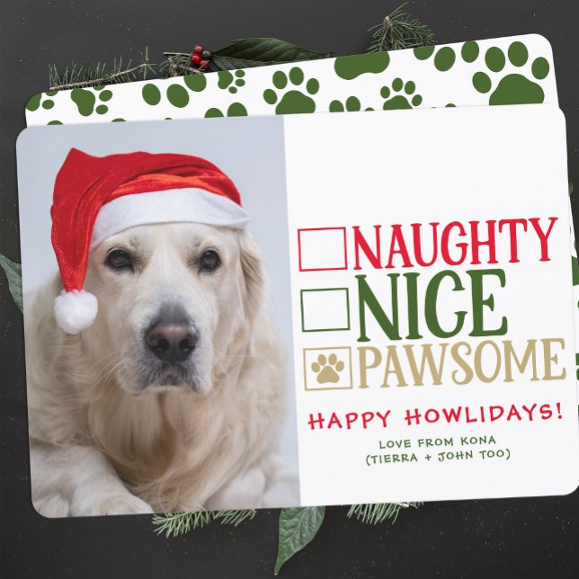 Personlig Rolig hund julklapp, marionettfoto Julkort (Skapare uppladdad)