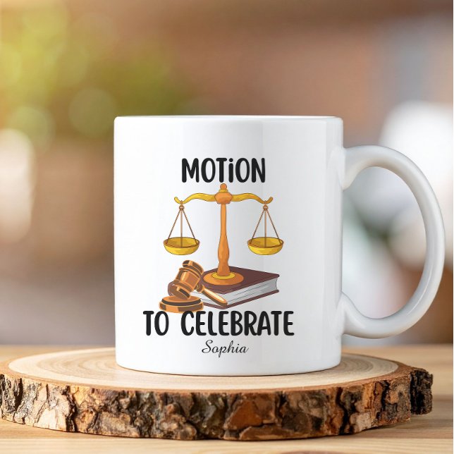 Personlig rolig jurist examen  kaffemugg (Skapare uppladdad)