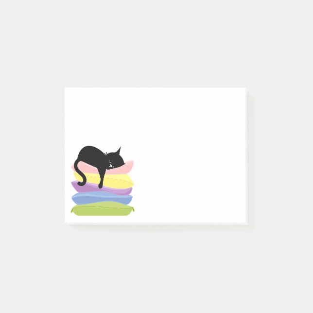 Personlig rolig katt tecknad serie post-it block (Framsida)