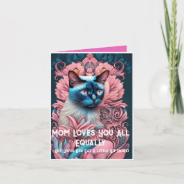 Personlig Rolig Kattfoto Mors Dag Kort