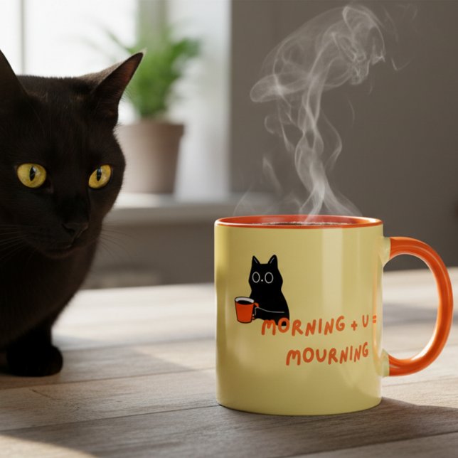 Personlig rolig kattpresent för henne honom kaffe mugg (Skapare uppladdad)