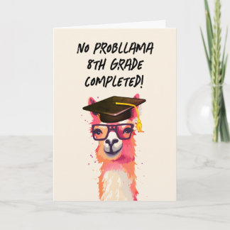 Personlig rolig lama skolavslutningskort kort