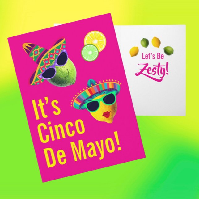 Personlig rolig Lemon Lime Cinco de Mayo Kort (Personalize it!)