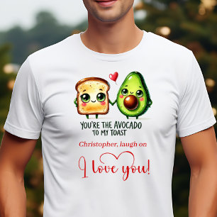Personlig rolig mat Alla hjärtans dag T-shirt pres