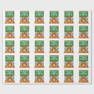 Personlig rolig matematikälskare humor uggla födel presentpapper
