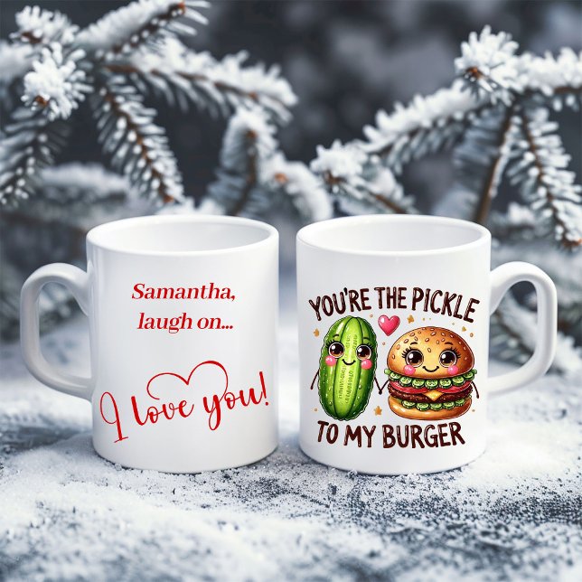Personlig rolig matmugg Alla hjärtans dag-present  Kaffemugg (Personalized Funny Food Mug Valentine Gift for Her)