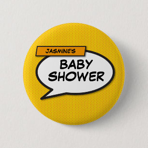 Personlig rolig modern baby shower knapp