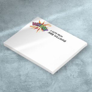 Personlig rolig modern serietidning WHAM Post-it Block