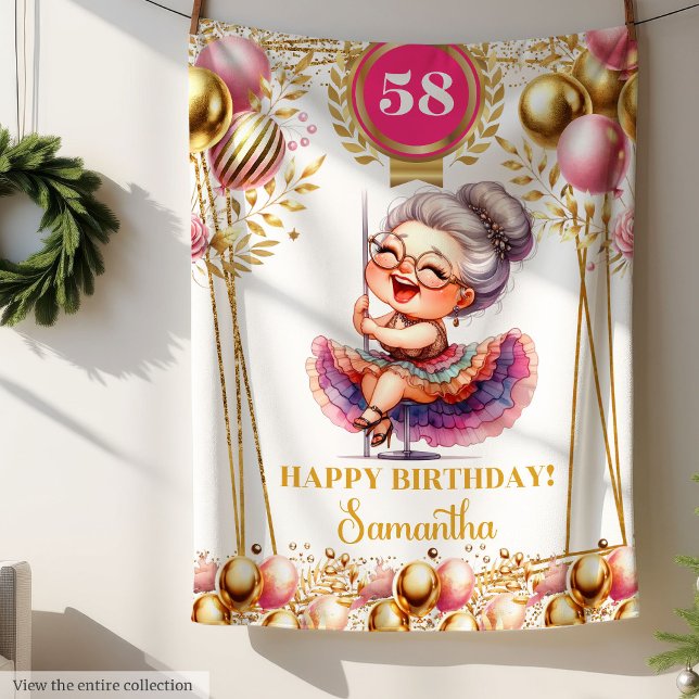 Personlig rolig mormorsfilt födelsedagspresent fleecefilt (Personalized Funny Grandma Blanket Birthday Gift)
