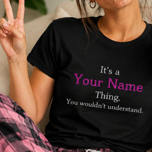 Personlig Rolig Namn T-Shirt för Alla