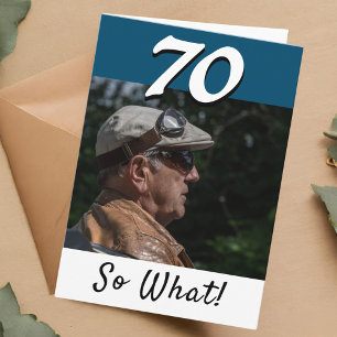 Personlig rolig positiv bild för 70-årsdag kort