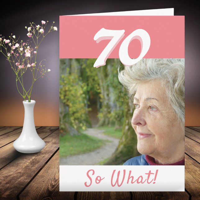 Personlig rolig positiv bild för 70-årsdag kort (Skapare uppladdad)