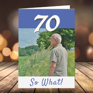 Personlig rolig positiv bild för 70-årsdag kort
