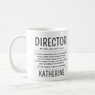 Personlig rolig present till regissören som tack kaffemugg