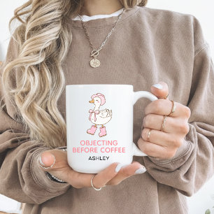 Personlig rolig presentmugg till kvinnliga juriste kaffemugg