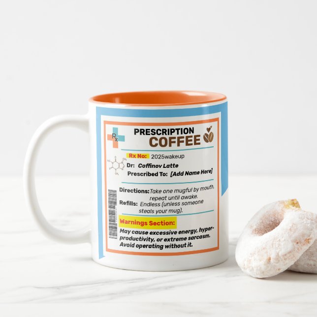 Personlig rolig receptbelagd kaffemugg  (Med munk)