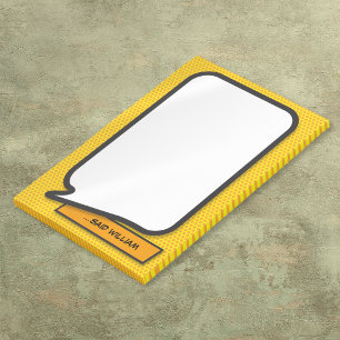 Personlig rolig seriealbum pratbubbla post-it block