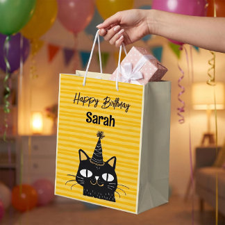 Personlig Rolig Söt Svart Katt Glad Födelsedag
