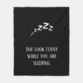 Personlig roliga citattecken Svartvit Trendig Fleecefilt