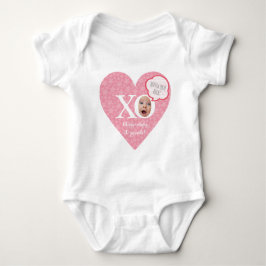 Personlig roligt baby Keepsakes rosa hjärta T Shirt