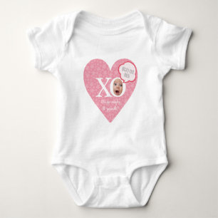 Personlig roligt baby Keepsakes rosa hjärta T Shirt