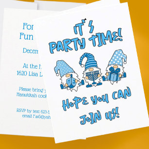 Personlig Roligt Cute Hanukkah Gnomes Tack Kort