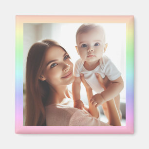 Personlig Roligt för fotoregnbågsfärgad Elegant Magnet