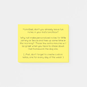 Personlig roligt post-it block
