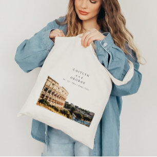 Personlig Rom, Italien Bröllop Tote Bag Tygkasse